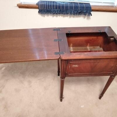 LOT 29 SEWING CABINET, ROTARY TELEPHONE & MORE