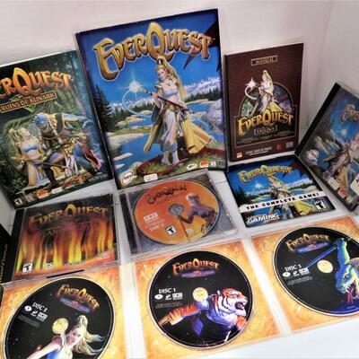 EVERQUEST w/ Video Game DISKS & PC Game Computer Manuals, Keyboard Guides LOT VINTAGE