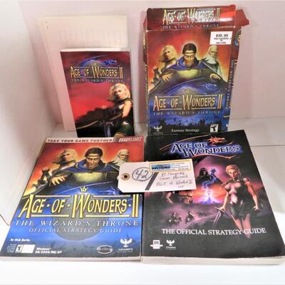 AGE of WONDERS II Vintage PC Game STRATEGY GUIDES, MANUAL LOT
