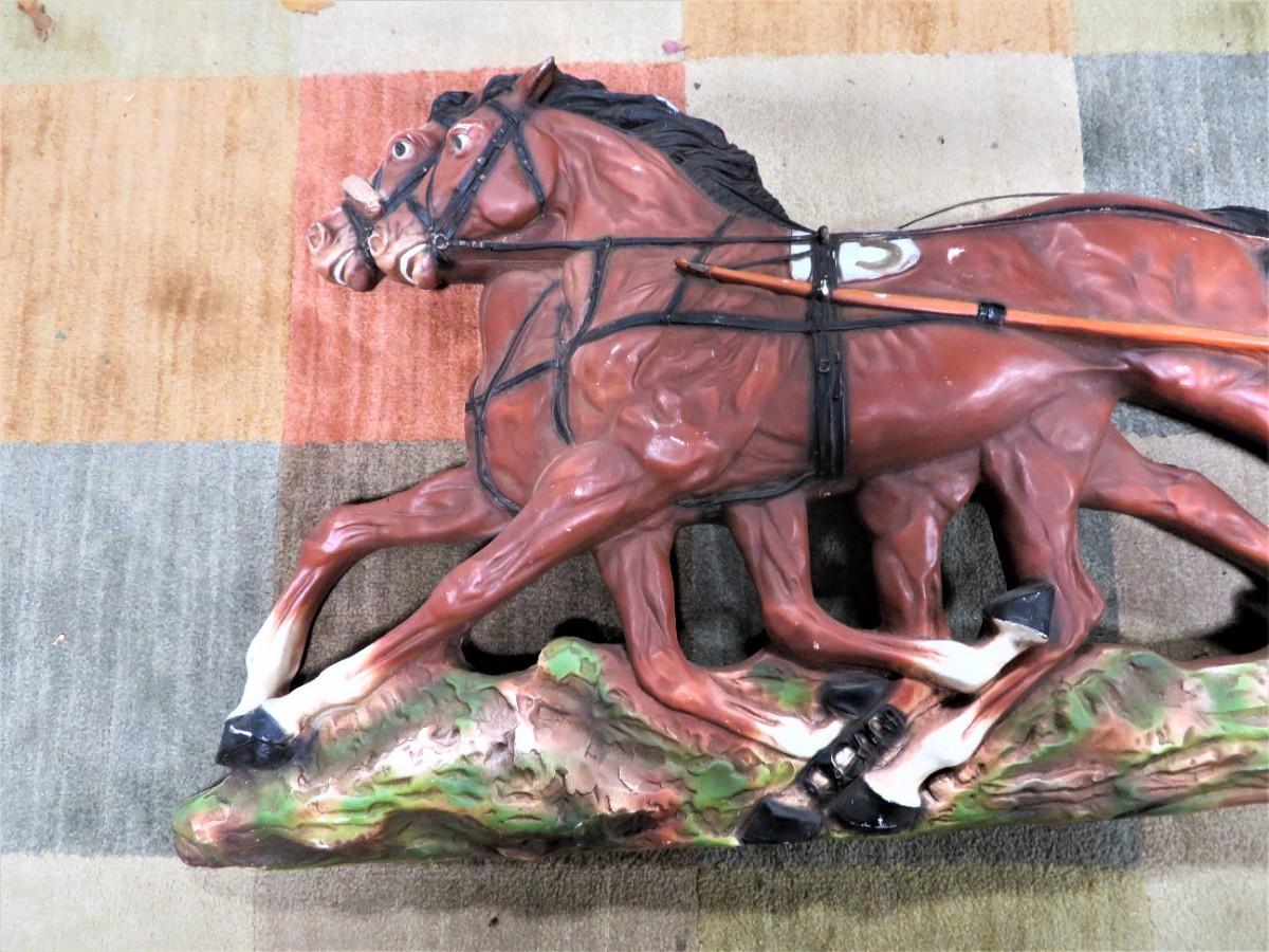 1966 offers MCM Large Syroco USA Wall Plaques Running Horses Wild Stallions Excellent