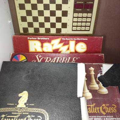 Game bundle chess, Razzle scrabble, and more chess