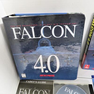 FALCON 4.0 MICROPROSE Video Game CD w/ First ED Special Edition Guide Binder, Strategy LOT