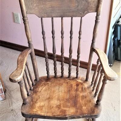 Lot #82  Antique Primitive Rocking Chair