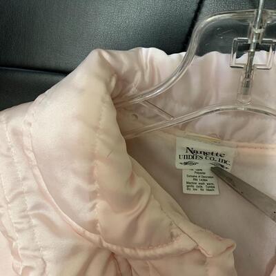 Vintage Nanette quilted pink bed jacket