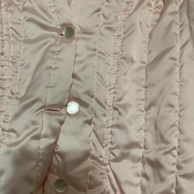 Vintage Nanette quilted pink bed jacket