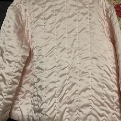 Vintage Nanette quilted pink bed jacket