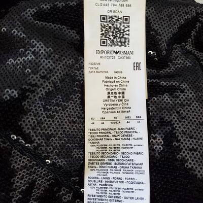 Emporio Armani Sequin Little Black Dress - New with tags, never worn
