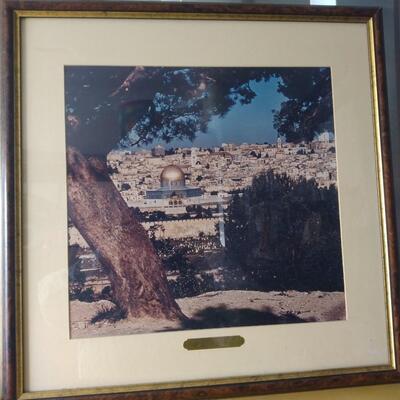 Photo framed matted Jesus Jerusalem