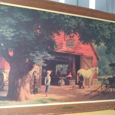 Large print Paul Detlefsen framed Horse and Buggy Days