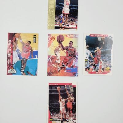 SCOTTIE PIPPIN BASKET BALL CARDS 5pc