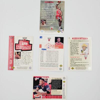 SCOTTIE PIPPIN BASKET BALL CARDS 5pc
