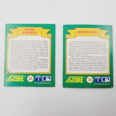 WORLD SERIES SCORE 1991 3D CARDS 2 PC