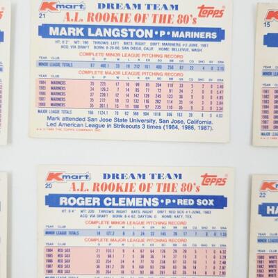 1989 KMART DREAM TEAM BASEBALL CARDS 8pc