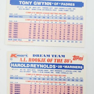 1989 KMART DREAM TEAM BASEBALL CARDS 8pc