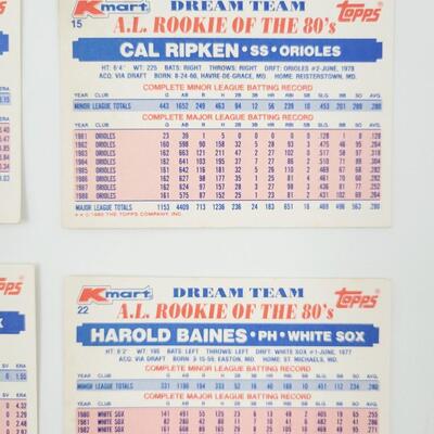 1989 KMART DREAM TEAM BASEBALL CARDS 8pc
