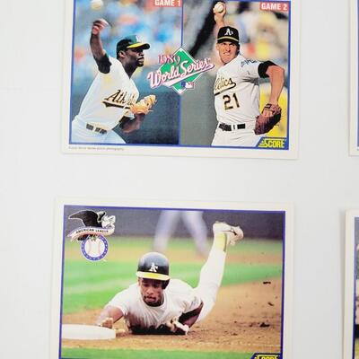 SCORE 1989 WORLD SERIES BASEBALL CARDS 6pc