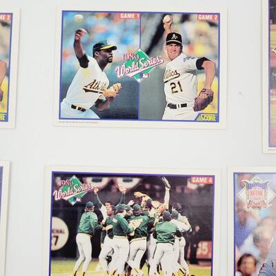 SCORE 1989 WORLD SERIES BASEBALL CARDS 6pc