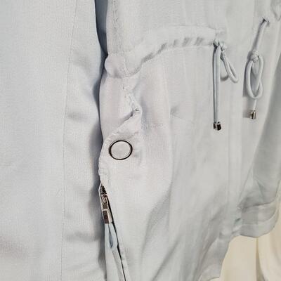 Giorgio Armani light blue 100% silk coat.