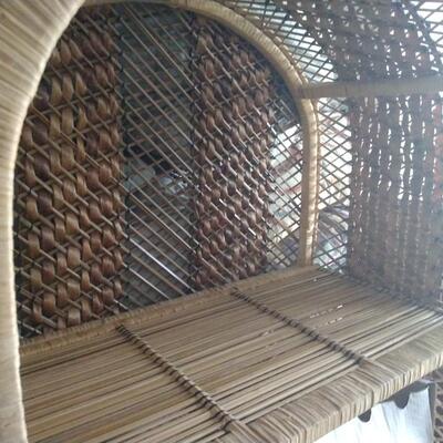 Wicker stand shelf  items not inc
