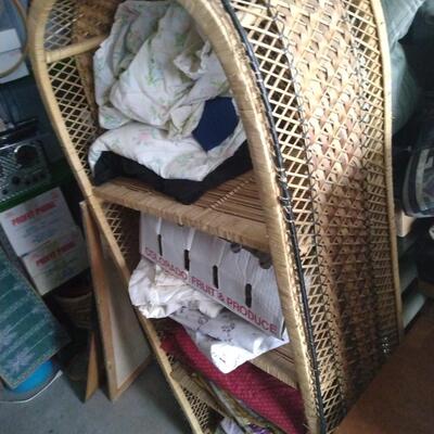 Wicker stand shelf  items not inc
