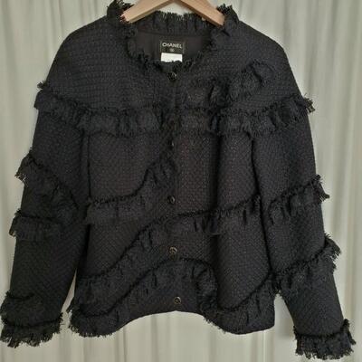 Chanel black tweed limited edition jacket