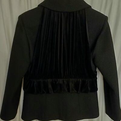Chanel black layered velvet jacket/vest blazer