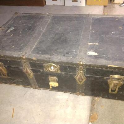 Antique chest with latch contents not inc.