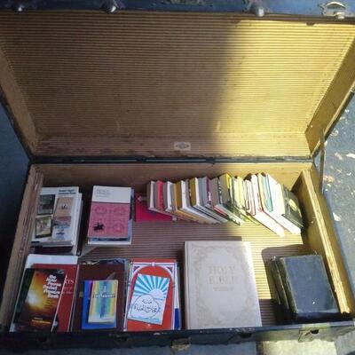 Antique chest with latch contents not inc.