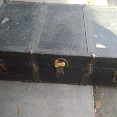 Antique chest with latch contents not inc.