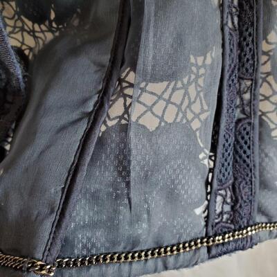 2016 Chanel Lace Navy Blue evening jacket - like new