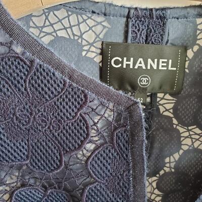 2016 Chanel Lace Navy Blue evening jacket - like new