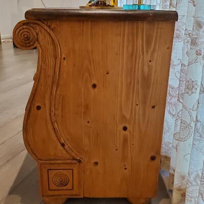 Rustic Pine Stylized 4 Drawer Dresser