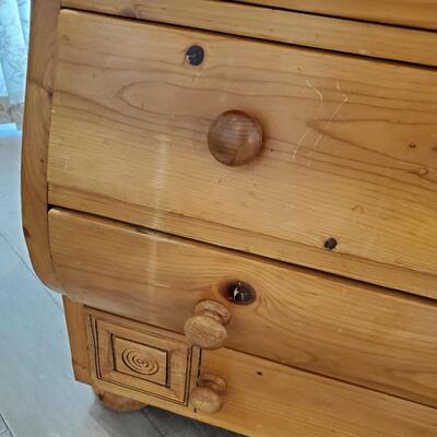 Rustic Pine Stylized 4 Drawer Dresser
