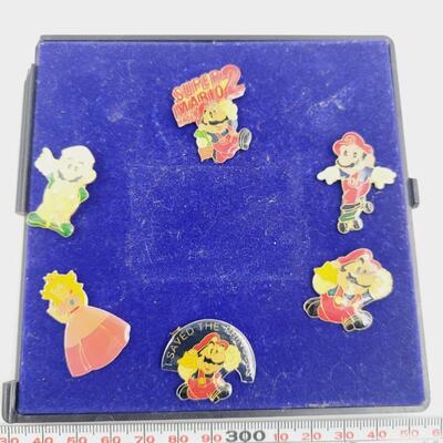 ORIGINAL MARIO BRO. LAPEL PIN SET 6 PC