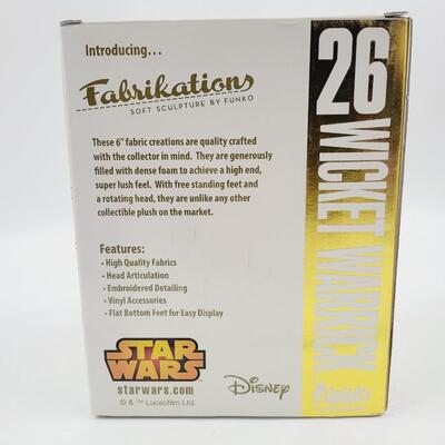 FUNKO FABRIKATIONS WICKET WARRICK PLUSH STUFFIE NIB