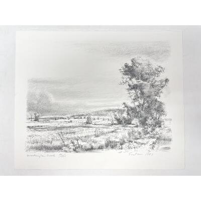 *SIGNED ROBERT SUDLOW* LITHOGRAPH - 1987 â€œWASHINGTON CREEKâ€ 84/125 - RENOWNED KANSAS PAINTER!