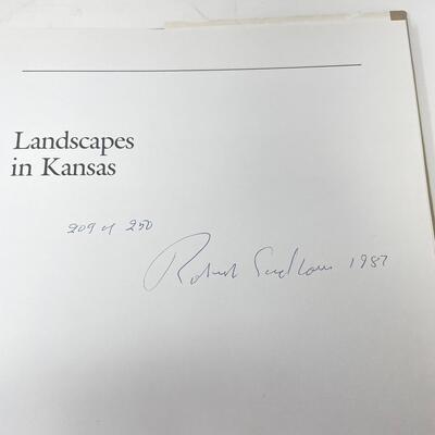 *SIGNED* 1987 â€œLANDSCAPES IN KANSAS - PAINTINGS BY ROBERT SUDLOWâ€ LARGE HARDBACK BOOK