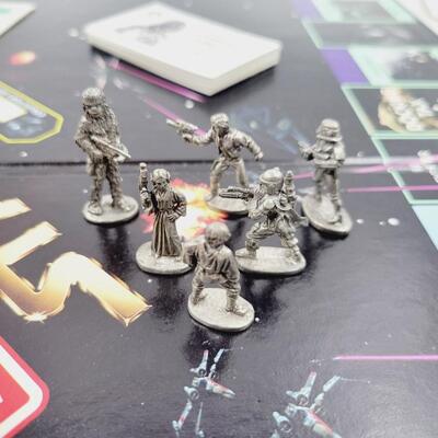STAR WARS MONOPOLY GAME W/ PEWTER PLAYING PCS.