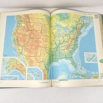 VINTAGE â€œTHE WORLD BOOK ATLASâ€ LARGE HARDBACK BOOK