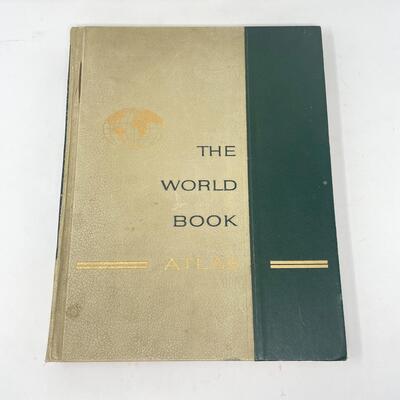 VINTAGE â€œTHE WORLD BOOK ATLASâ€ LARGE HARDBACK BOOK