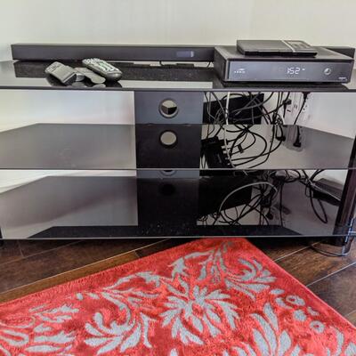 Black Glass Corner (or not) TV /Media stand