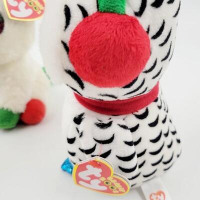 TY CHRISTMAS BEANIE BOOS- UNICORN & OWL