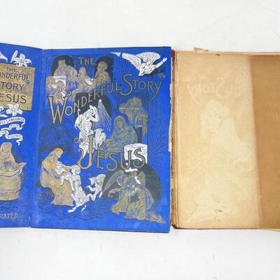 1890 â€œTHE WONDERFUL STORY OF JESUSâ€ PICTURE BOOK FOR KIDS
