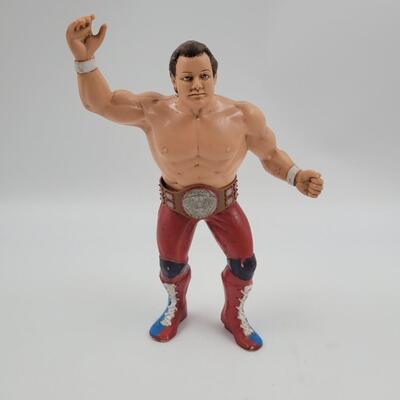 1986 WWF DAVEY BOY SMITH "THE BRITISH BULL DOG" WRESTLER w/ CHAMPIONSHIP BELT