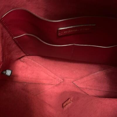 Michael Kors red pebbled purse