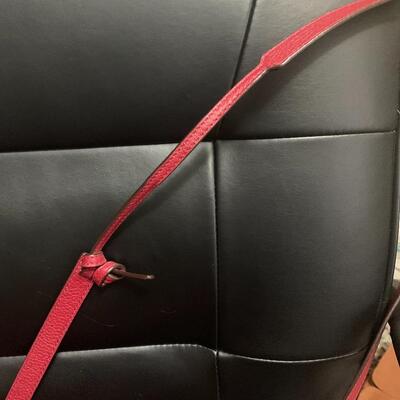 Michael Kors red pebbled purse