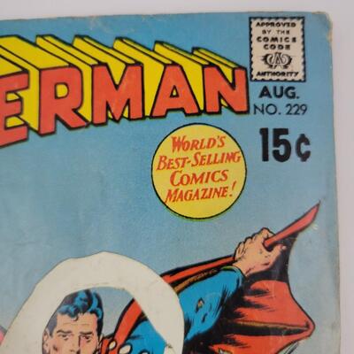 Superman #229 ORIGINAL Vintage 1970 DC Comics