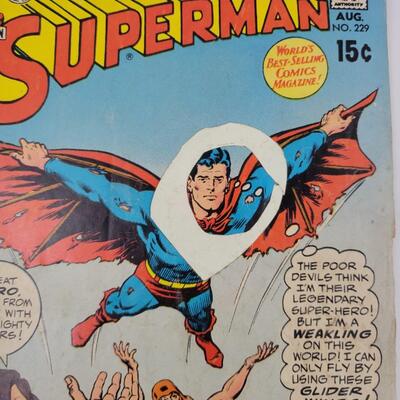 Superman #229 ORIGINAL Vintage 1970 DC Comics