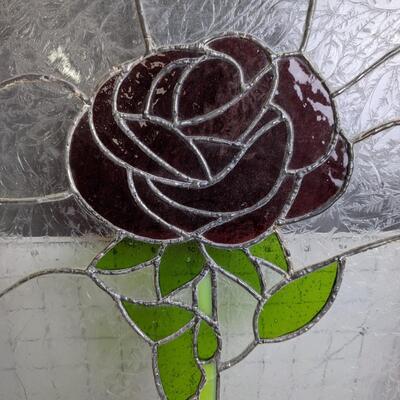 #3 Rose Stained Glass Piece