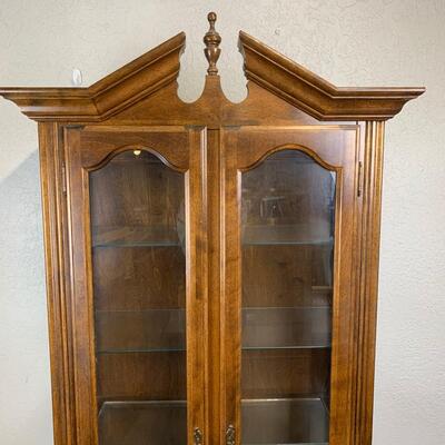 #20 Glass/Wood Curio Cabinet With Light